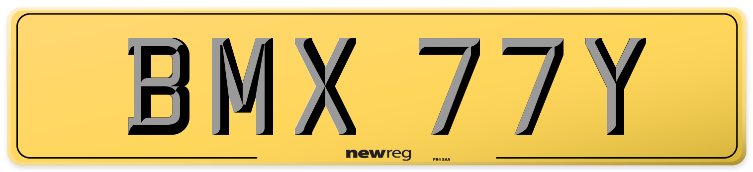 BMX 77Y Rear Number Plate