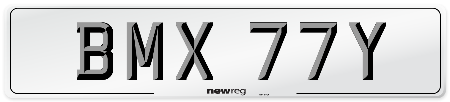 BMX 77Y Front Number Plate