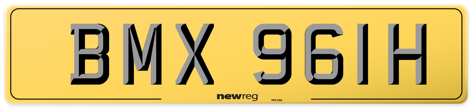 BMX 961H Rear Number Plate