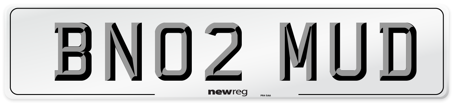 BN02 MUD Front Number Plate