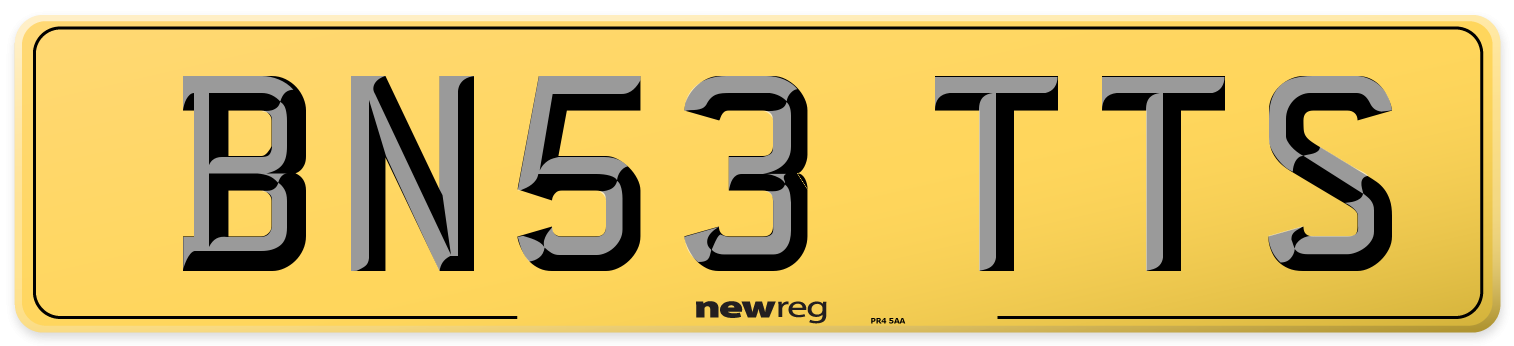 BN53 TTS Rear Number Plate