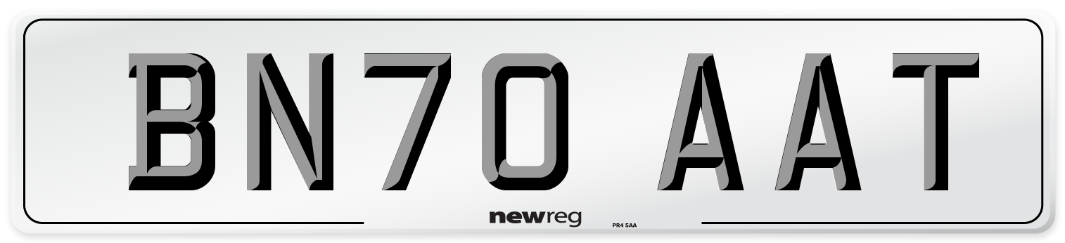 BN70 AAT Front Number Plate