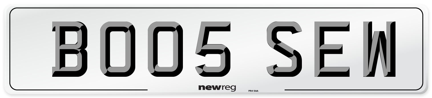 BO05 SEW Front Number Plate
