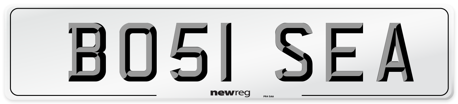 BO51 SEA Front Number Plate