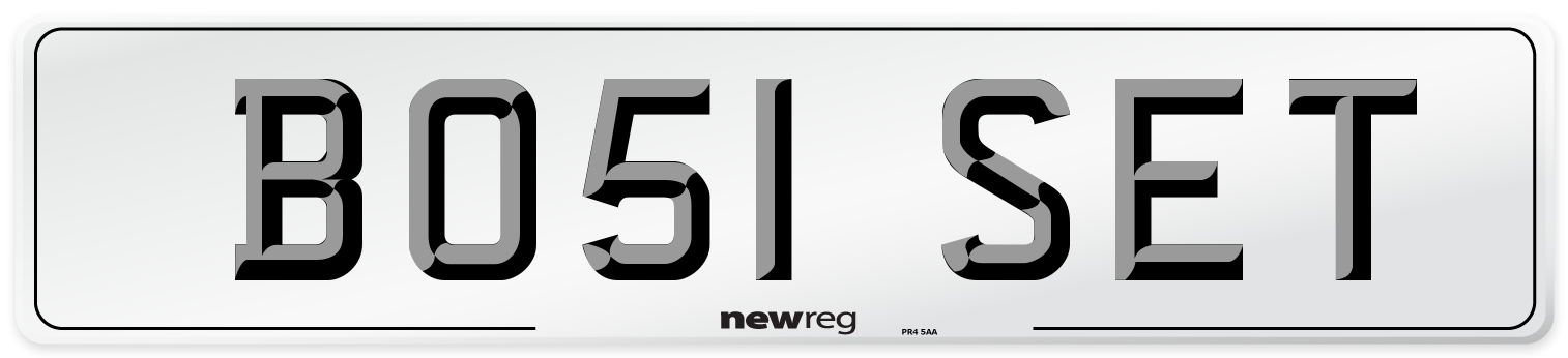 BO51 SET Front Number Plate
