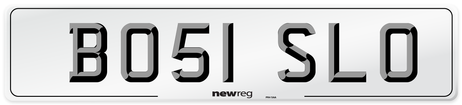 BO51 SLO Front Number Plate