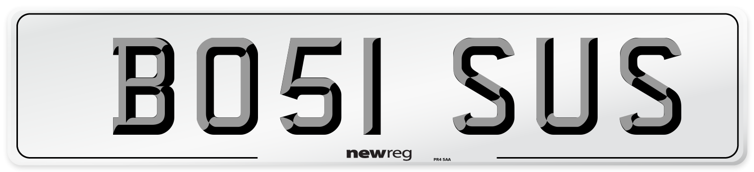 BO51 SUS Front Number Plate