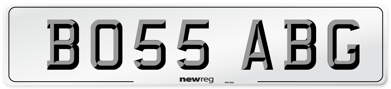 BO55 ABG Front Number Plate