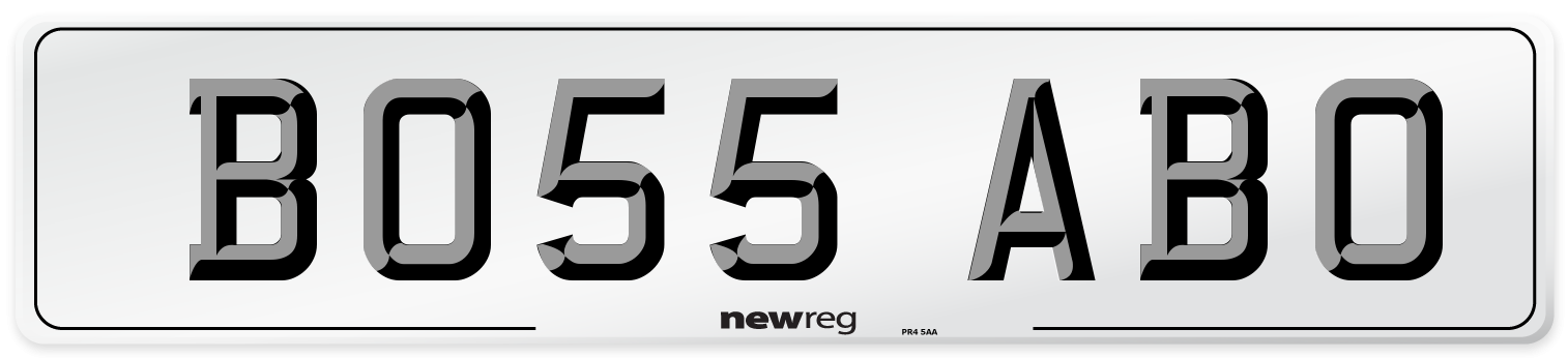 BO55 ABO Front Number Plate