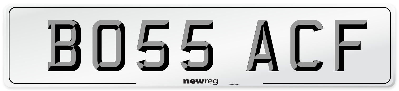 BO55 ACF Front Number Plate