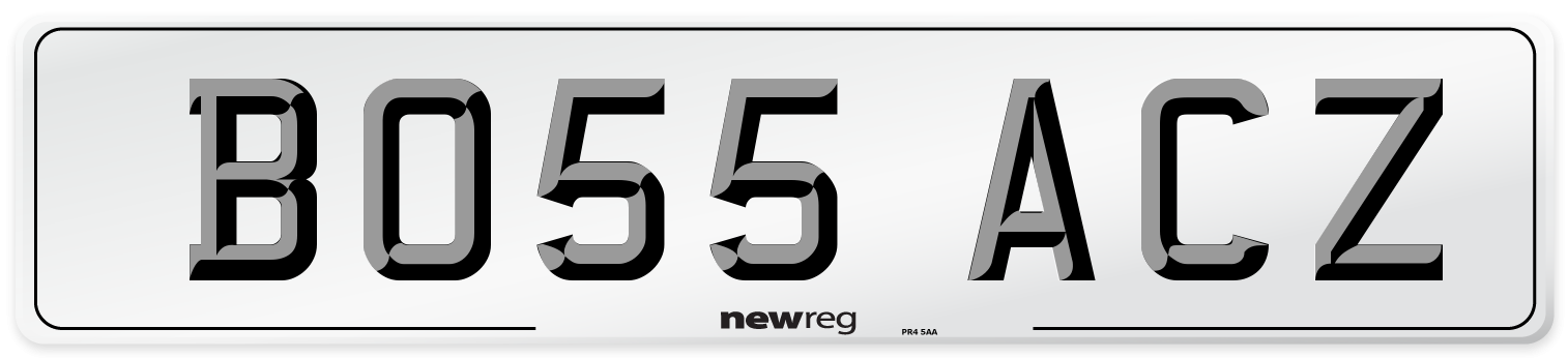 BO55 ACZ Front Number Plate