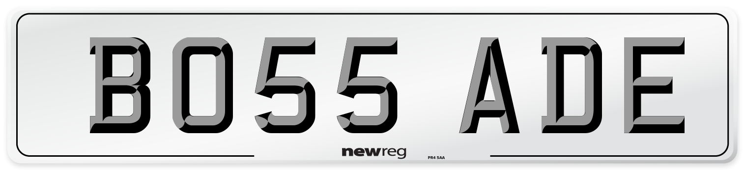 BO55 ADE Front Number Plate
