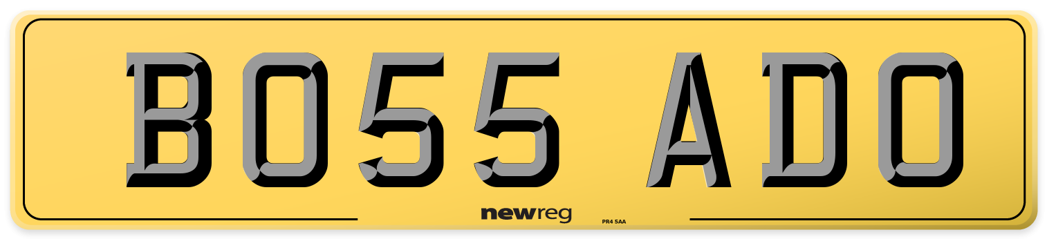 BO55 ADO Rear Number Plate