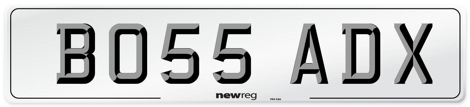 BO55 ADX Front Number Plate