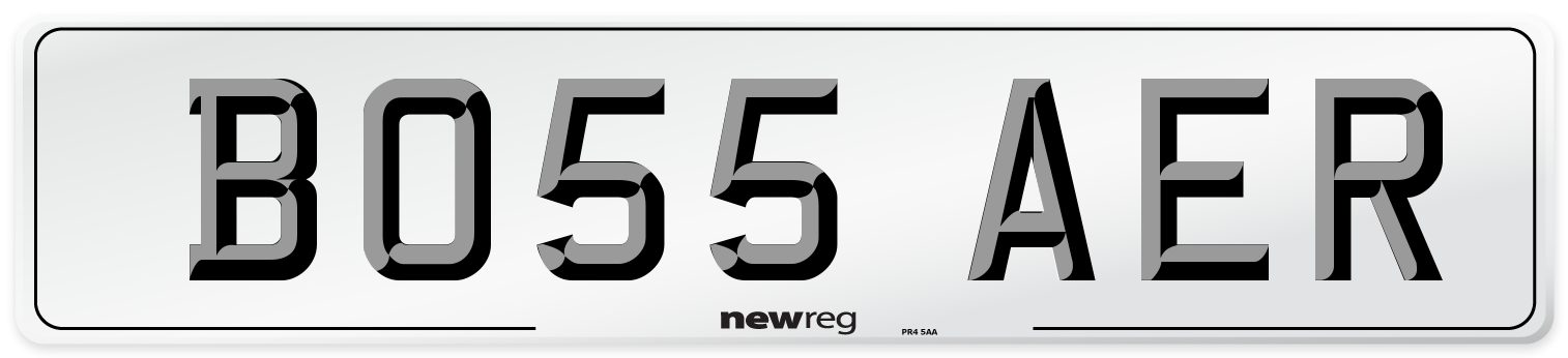 BO55 AER Front Number Plate