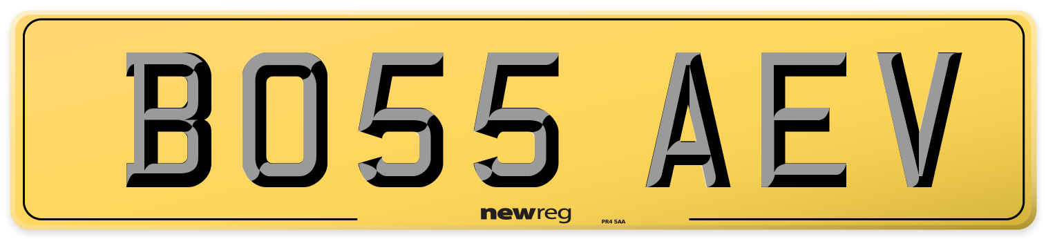 BO55 AEV Rear Number Plate