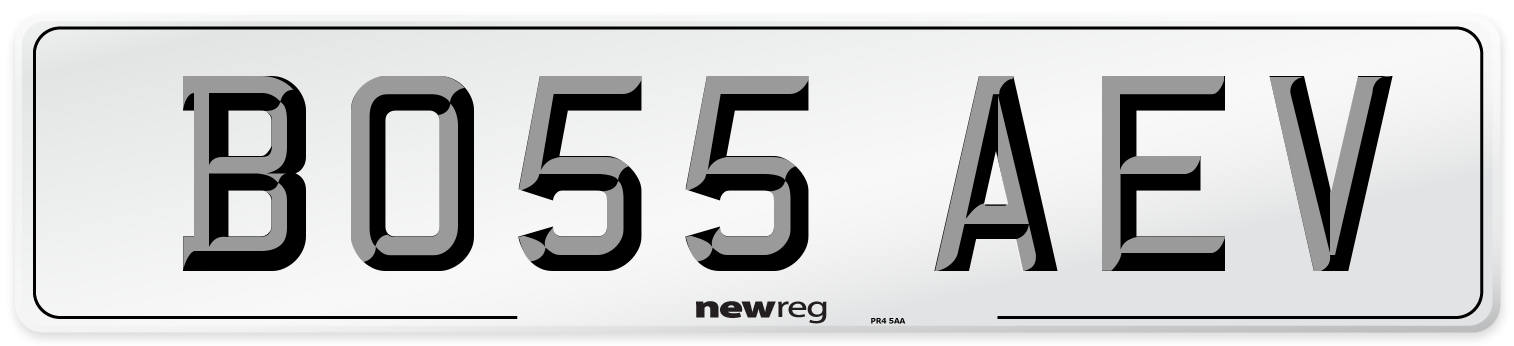 BO55 AEV Front Number Plate