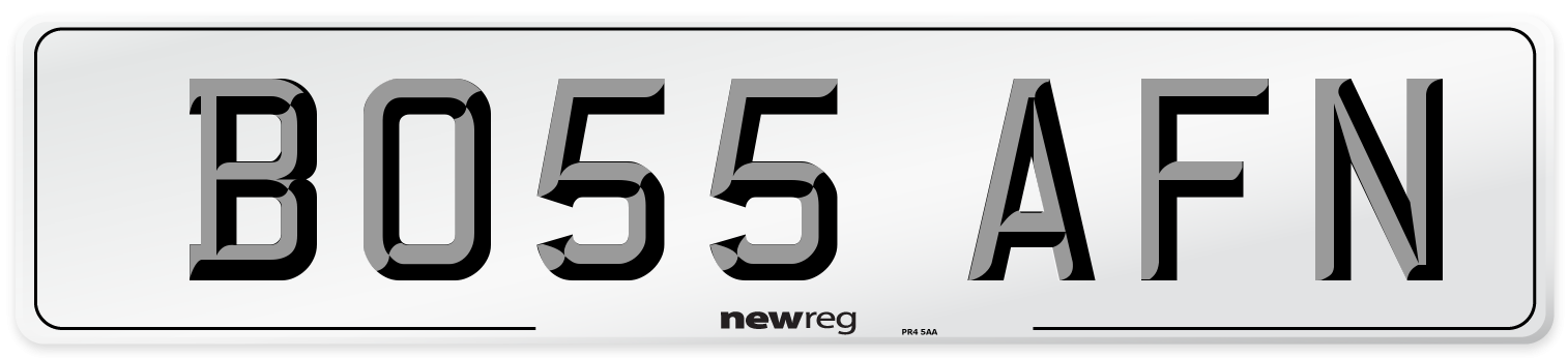 BO55 AFN Front Number Plate