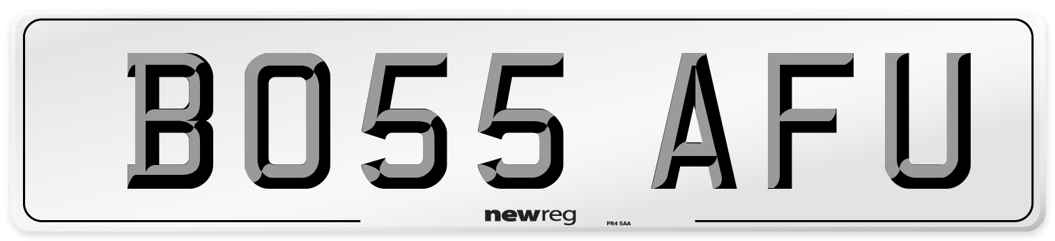 BO55 AFU Front Number Plate