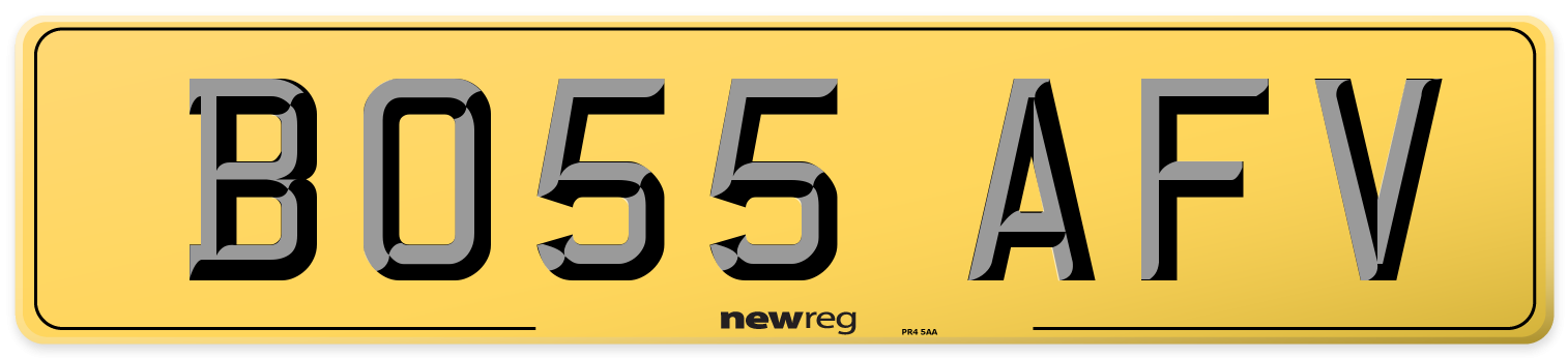 BO55 AFV Rear Number Plate