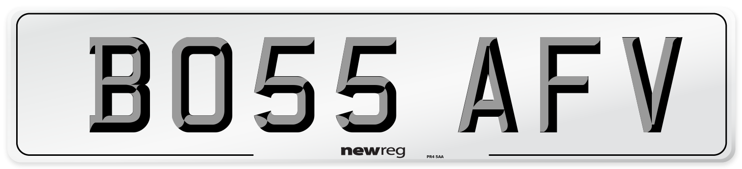 BO55 AFV Front Number Plate