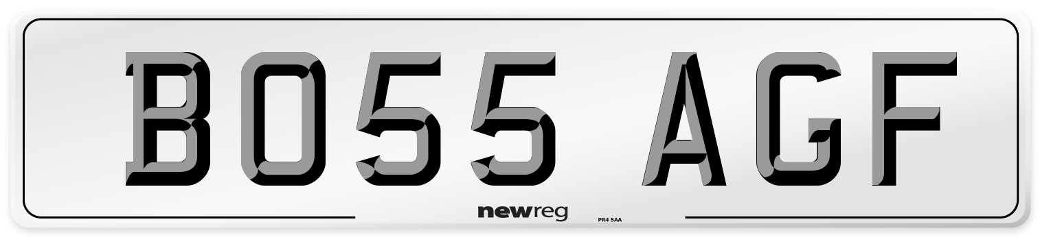 BO55 AGF Front Number Plate