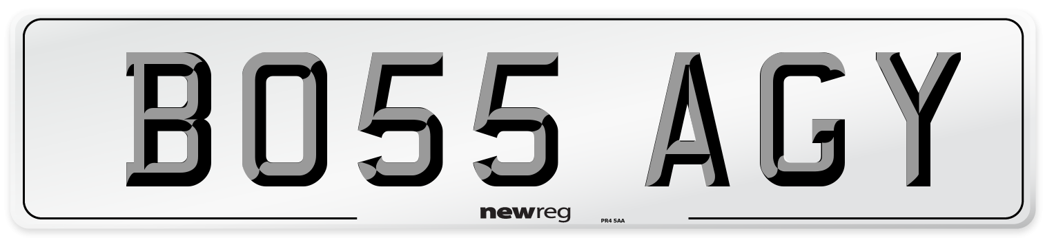 BO55 AGY Front Number Plate