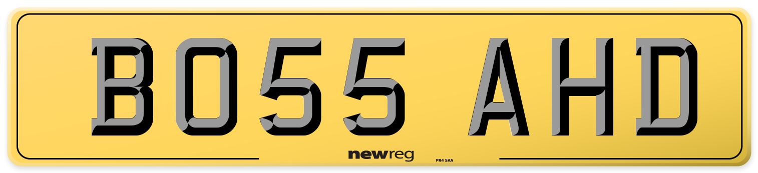 BO55 AHD Rear Number Plate