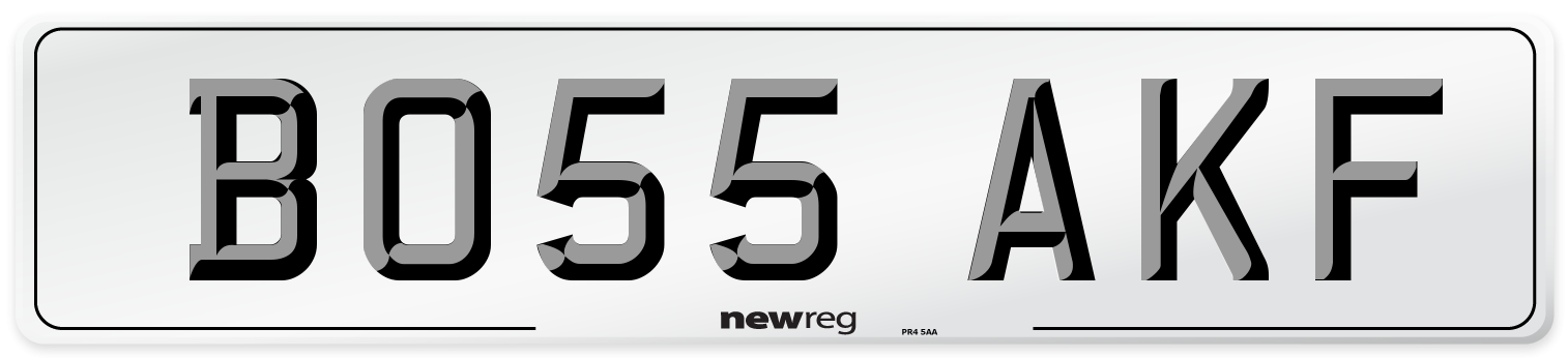BO55 AKF Front Number Plate