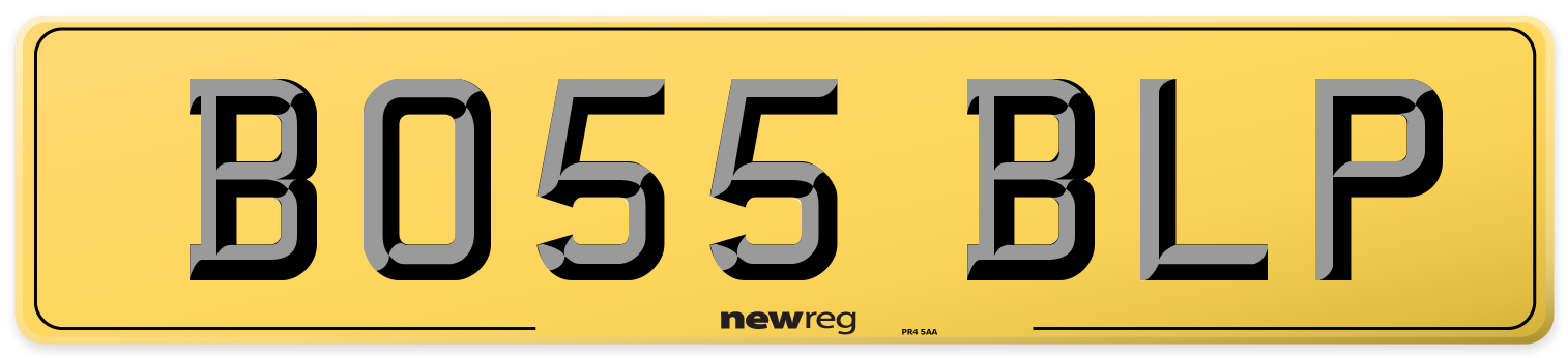 BO55 BLP Rear Number Plate