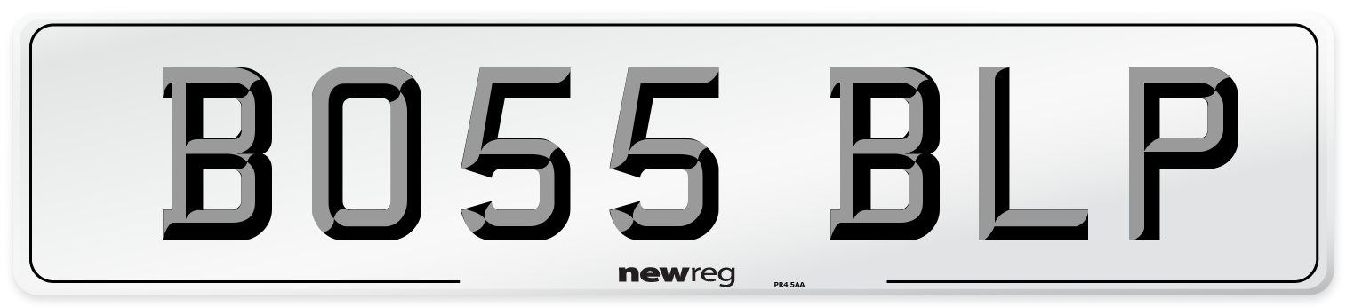 BO55 BLP Front Number Plate