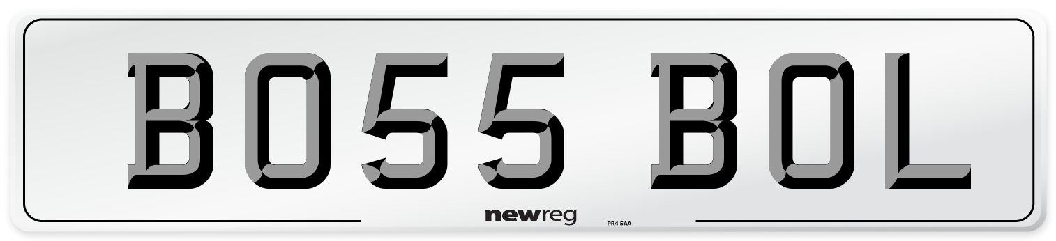 BO55 BOL Front Number Plate