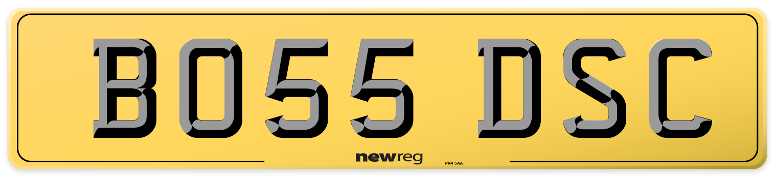 BO55 DSC Rear Number Plate