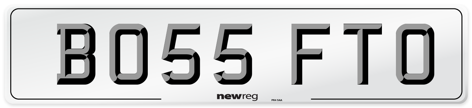 BO55 FTO Front Number Plate