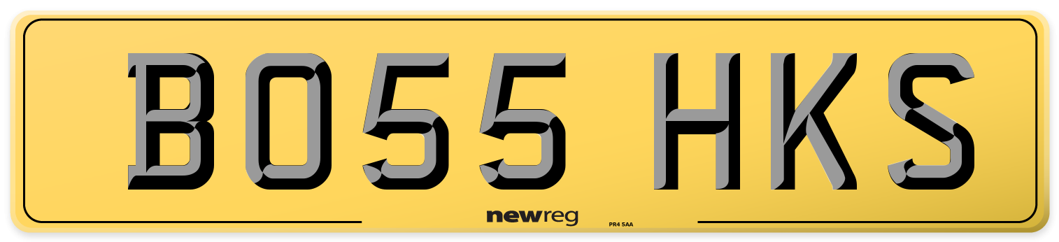 BO55 HKS Rear Number Plate