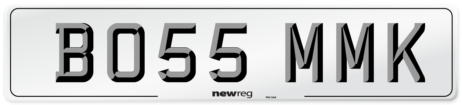 BO55 MMK Front Number Plate