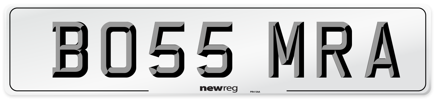 BO55 MRA Front Number Plate