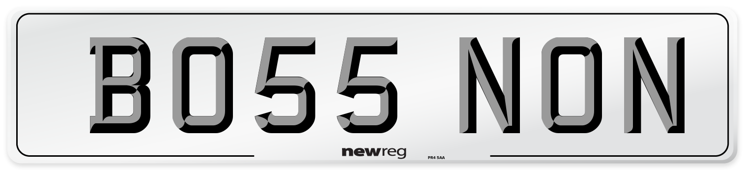 BO55 NON Front Number Plate