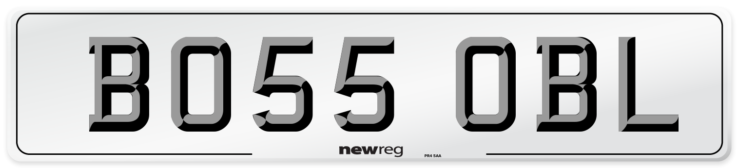 BO55 OBL Front Number Plate