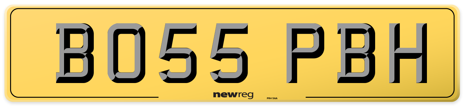 BO55 PBH Rear Number Plate