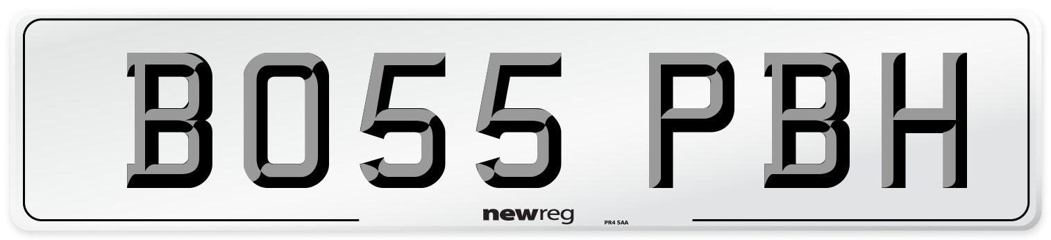 BO55 PBH Front Number Plate