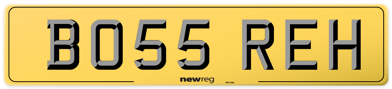 BO55 REH Rear Number Plate