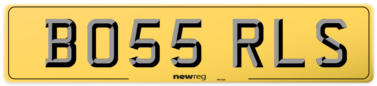 BO55 RLS Rear Number Plate