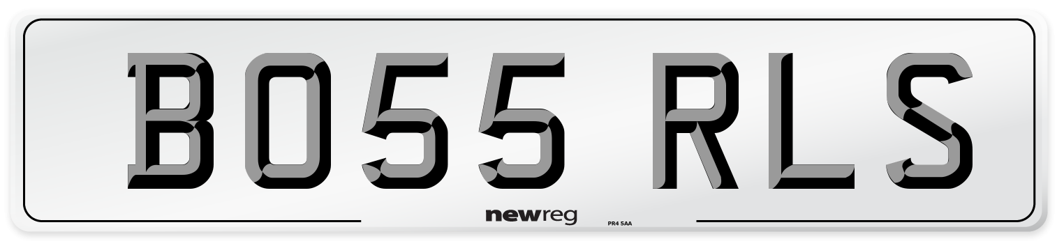 BO55 RLS Front Number Plate