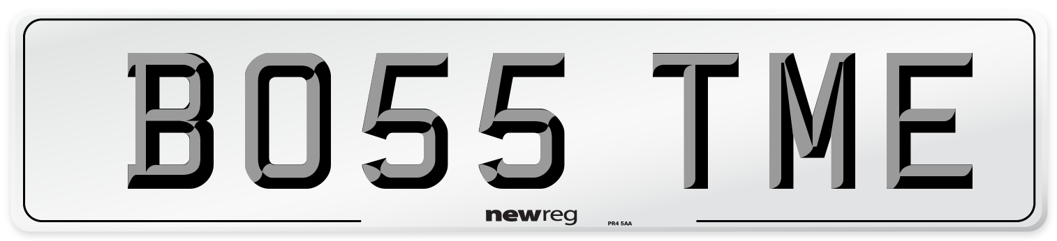 BO55 TME Front Number Plate