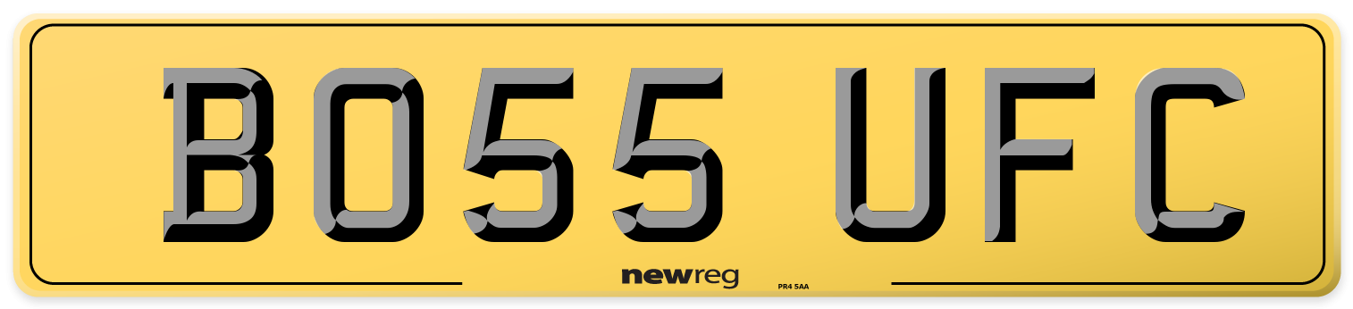 BO55 UFC Rear Number Plate
