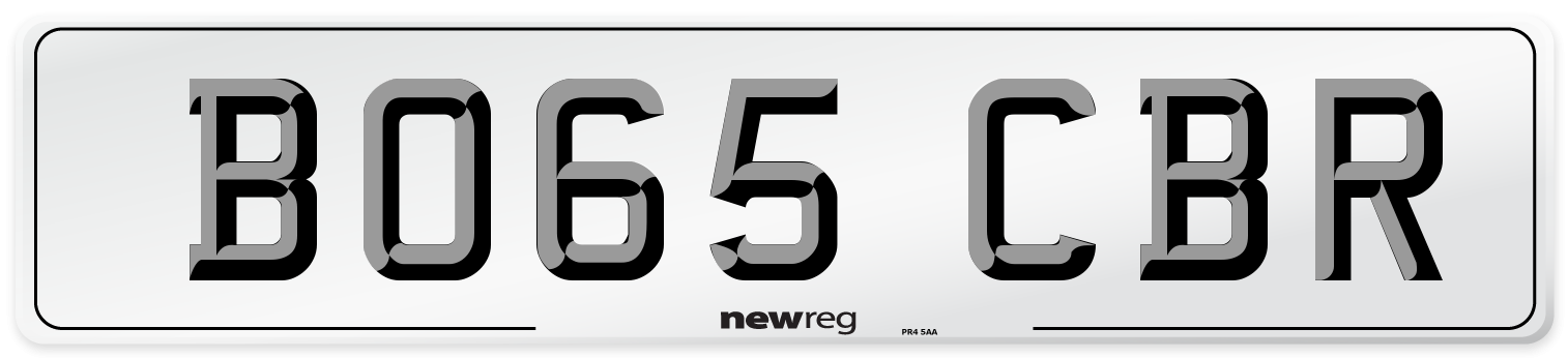 BO65 CBR Front Number Plate