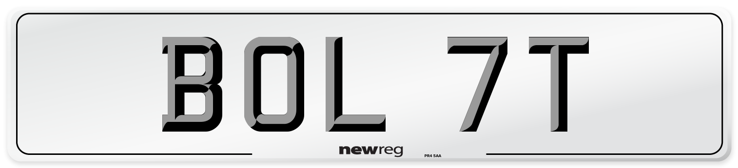BOL 7T Front Number Plate
