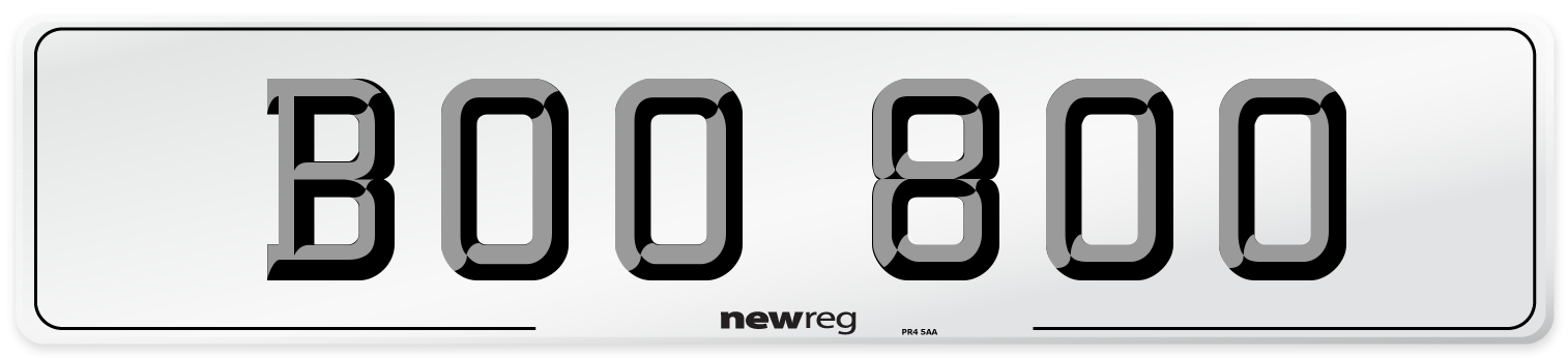 BOO 800 Front Number Plate