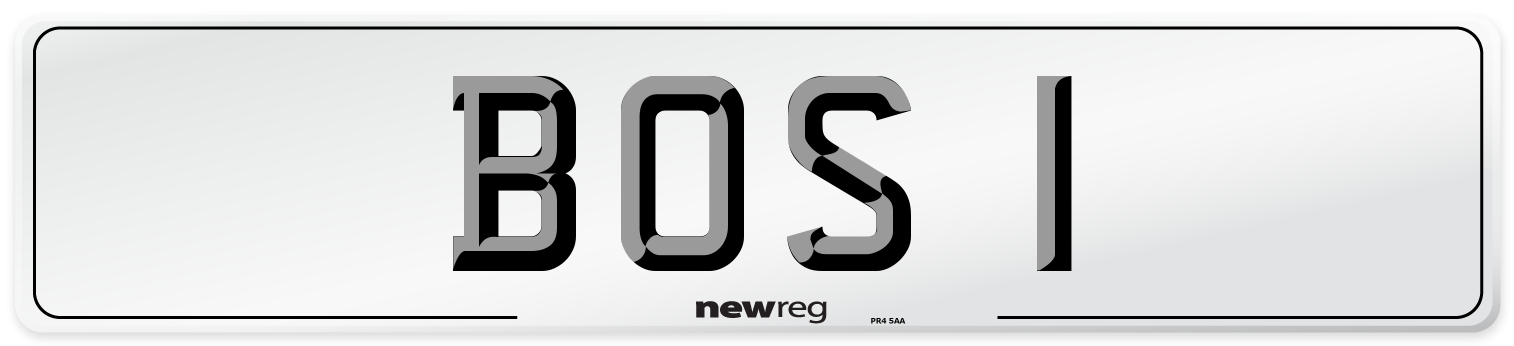 BOS 1 Front Number Plate